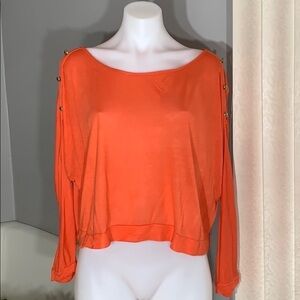 Edge Orange Crop boho loose Top gold hardware small